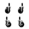 Service Caster 4'' Soft Rubber Wheel Swivel 1-1/4'' Expanding Stem Caster Set 2 Brakes, 4PK SCC-EX20S414-SRS-2-TLB-2-114 - alternate 1